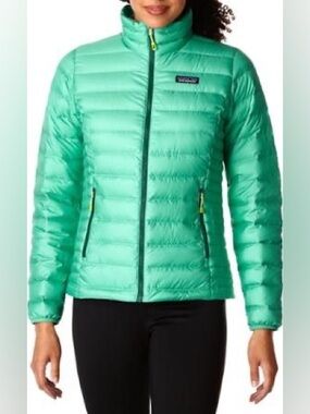 Patagonia Down Sweater Jacket Green Lightweight Puffer Women’s XS